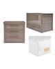 Franklin Grey Wash 3 Piece Cotbed set with Dresser Changer and Essential Fibre Mattress